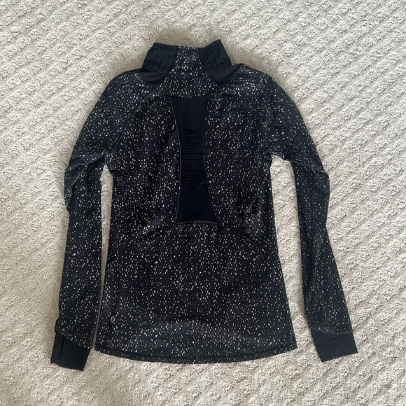 lululemon black & pink speckled half-zip pullover - Picture 4 of 5